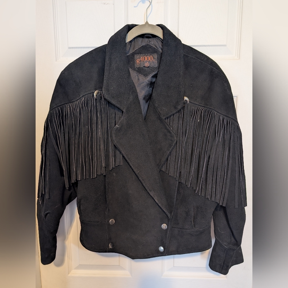 VTG g4000 Suede Fringe Moto Jacket